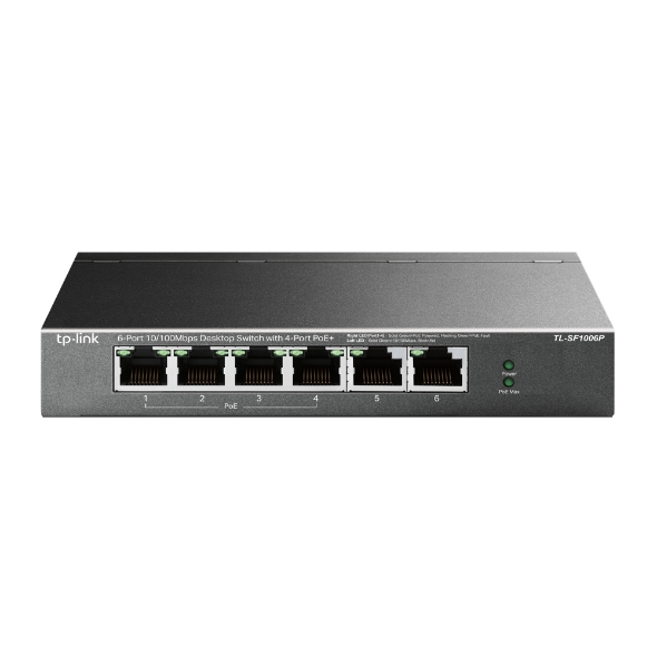 TP Link 6-Port 10/100Mbps Desktop Switch with 4-Port PoE+