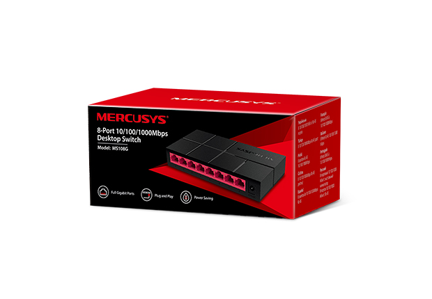 Mercusys MS108G 8-Port 10/100/1,000 Mbps Desktop Switch